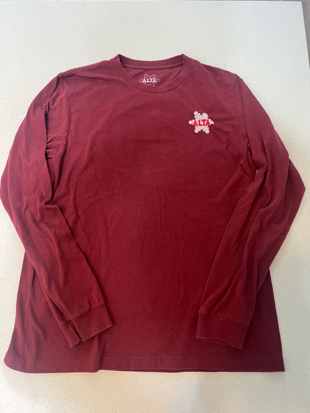 Alta Ski Maroon Long Sleeve Tee